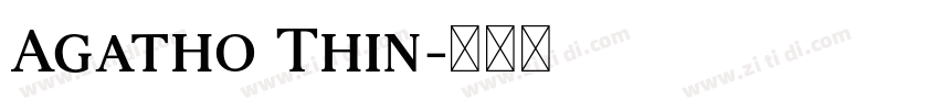Agatho Thin字体转换